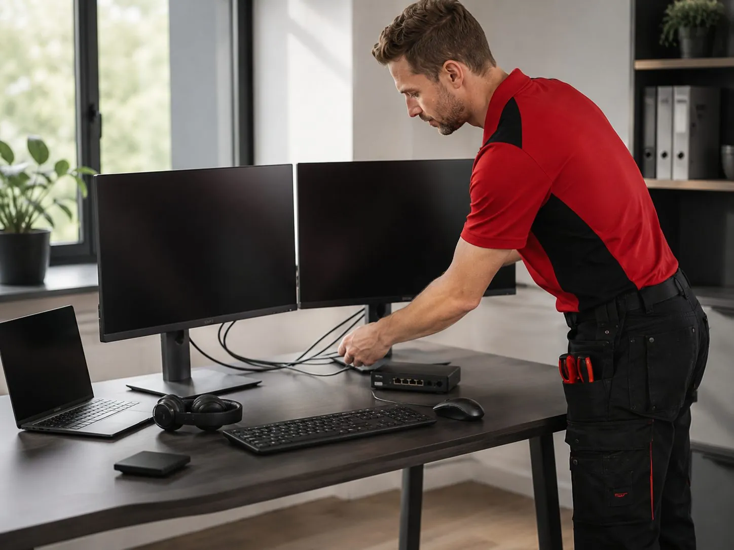 IT-Service und Homeoffice-Einrichtung in Düsseldorf durch MontageCrew-NRW